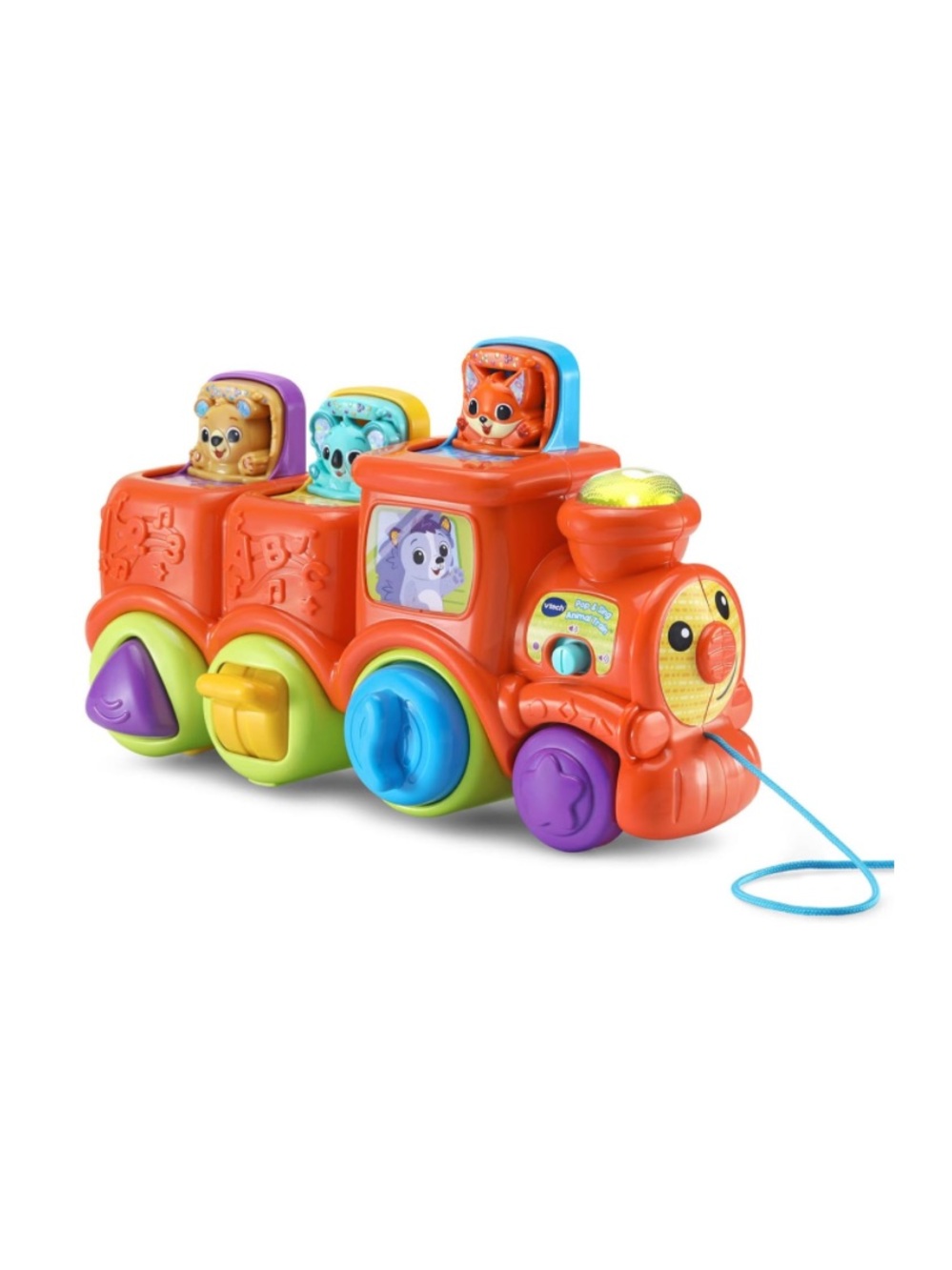 VTech Pop & Sing Animal Train, Interactive Musical Push & Pull Toy